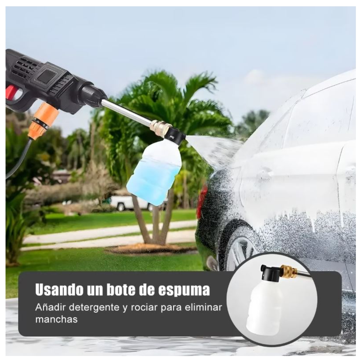 Aplicación de espuma sobre la carrocería